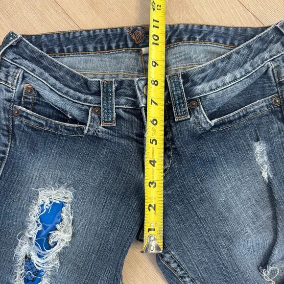 Vintage Y2K Bebe Kayla Boot Cut Jeans Rhinestone Logo on Seat Size 28 Modified - Picture 15 of 15